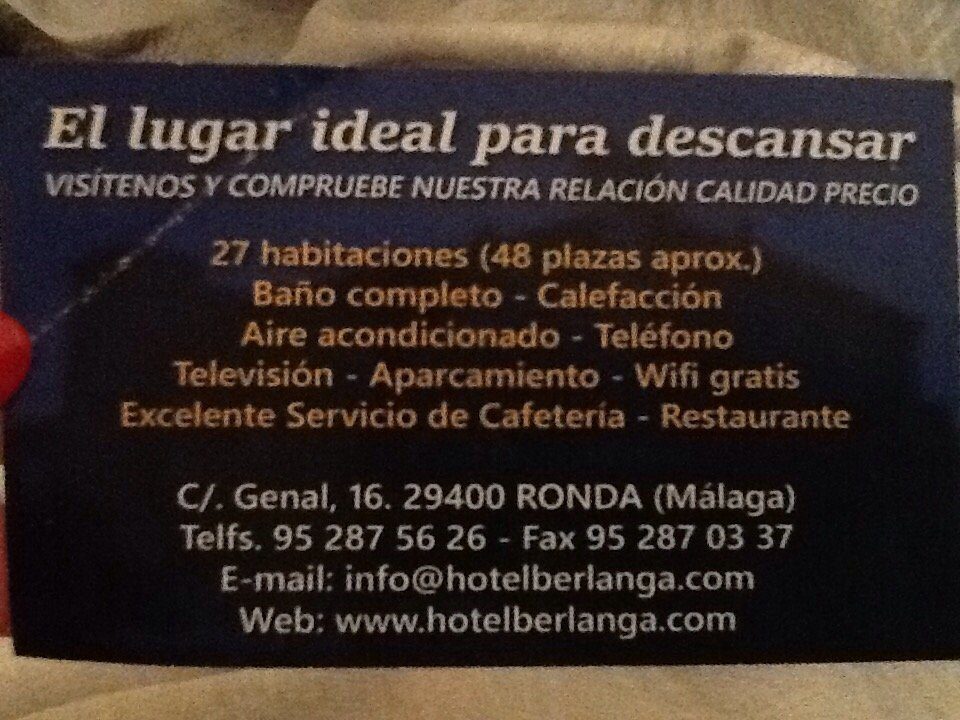 Berlanga Hotel-Restaurant