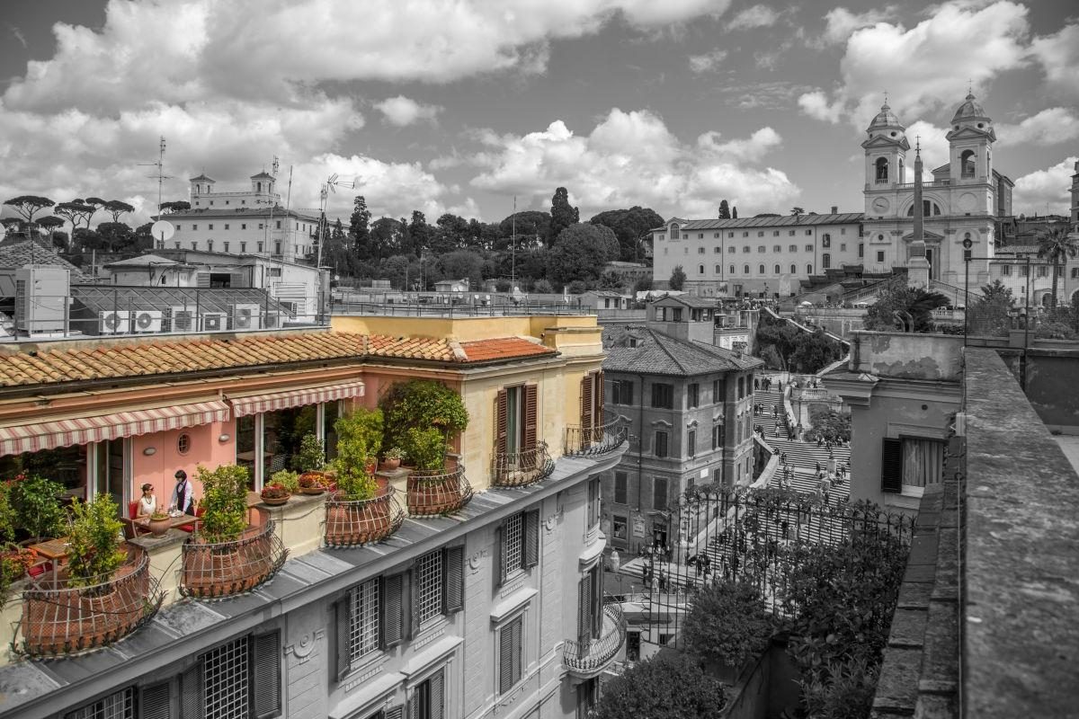view at the spanish steps hotel rome